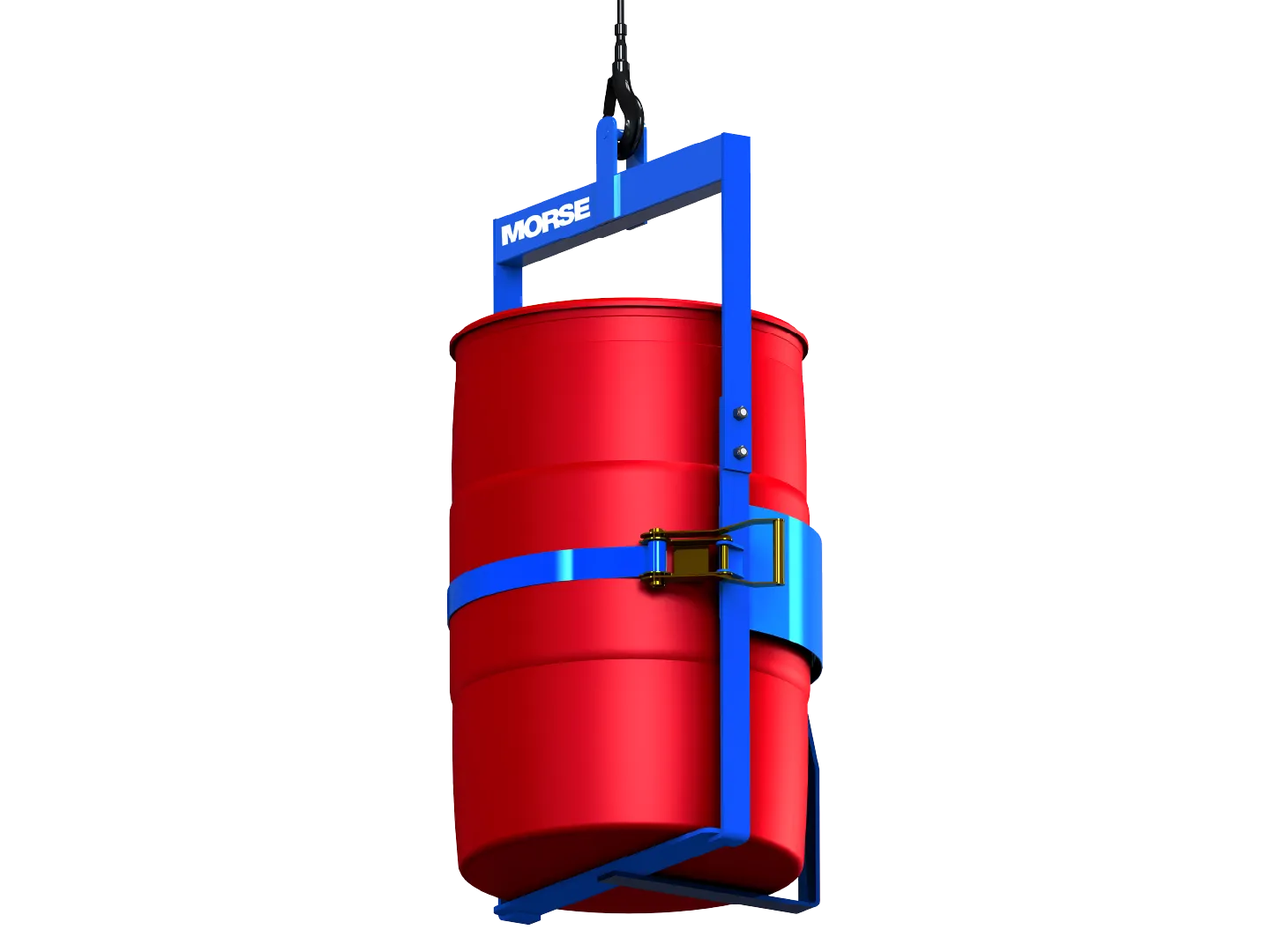 MORSE DRUM 86 Below Hook Drum Lifter, 1000 lb Holding Capacity, Carbon Steel, No Tilt